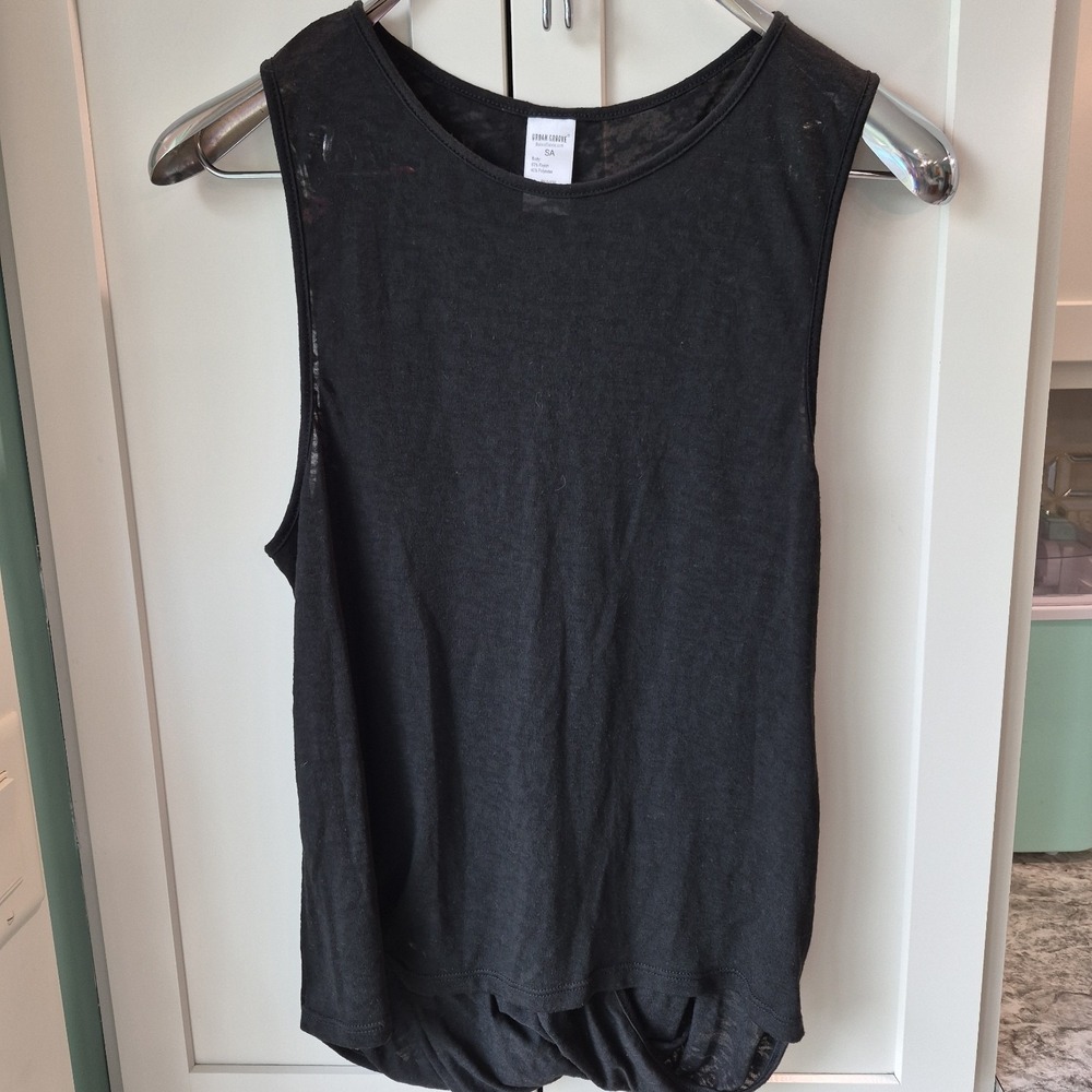 Urban Groove Tank Black Sz SA Burnt Out